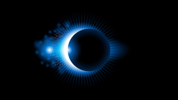 太陽 日食 火 暗い背景 ベクトル ムーン デザイン スタイル 宇宙科学 輝き 光
