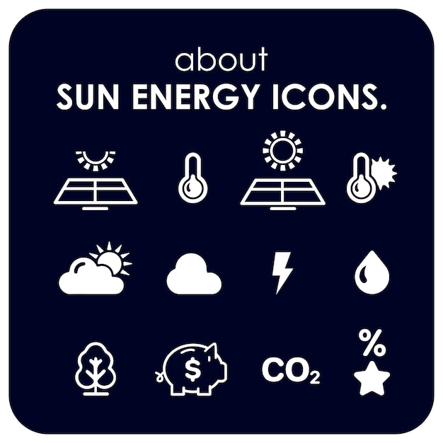 Vettore icona dell'energia solare illustrazione vettoriale