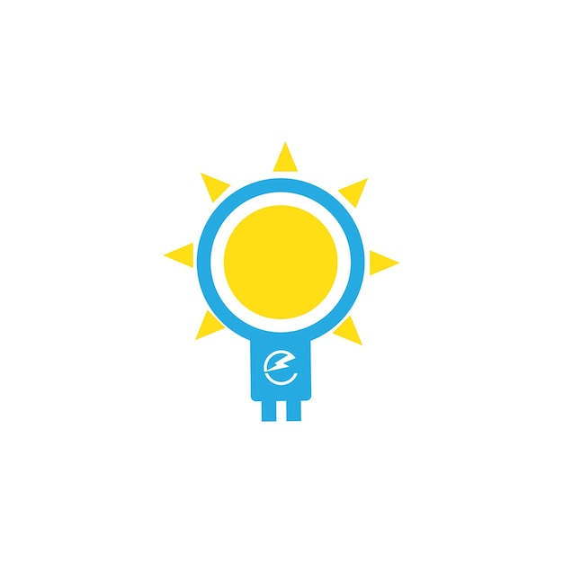 Sun energy logo vector template