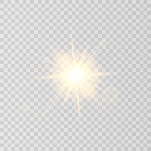 ベクトル 透明な背景に太陽フレア