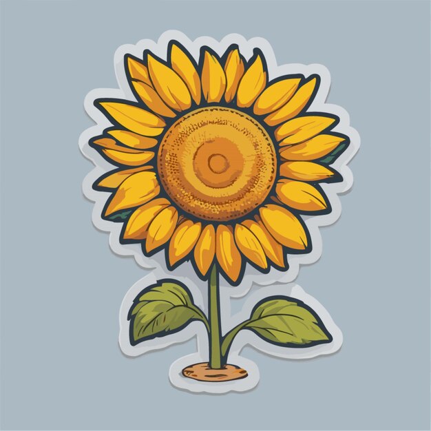 Vector sun flower cartoon vector