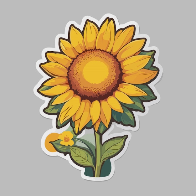 Vector sun flower cartoon vector