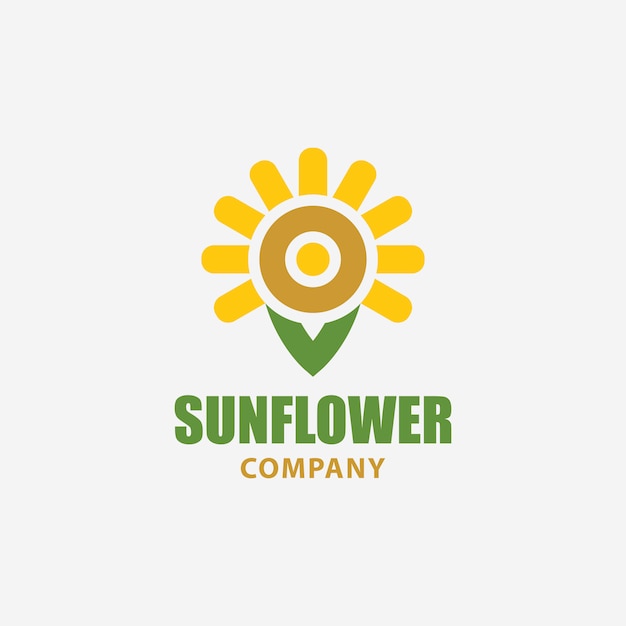 Sun flower logo template