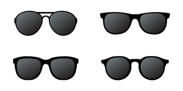 Vector sun glasses set simple design