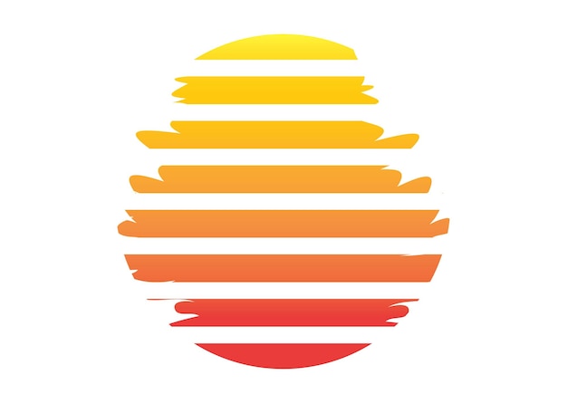 sun gradient color vector design