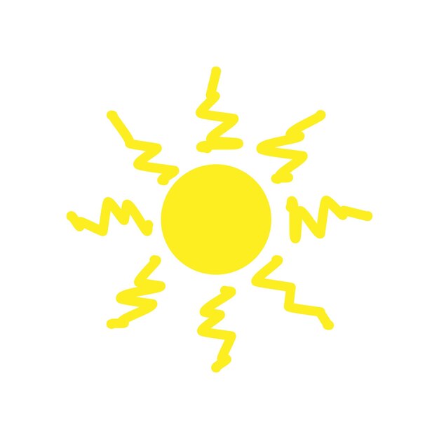 Sun icon design template isolated illustration