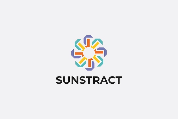 Vector sun icon logo