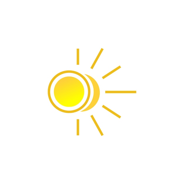 Sun icon set Vector flat design