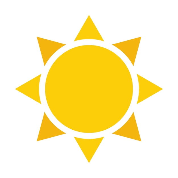 太陽のアイコン太陽のアイコン放射的な暖かさと光天体のエンブレムエネルギーと活力の源ビジネスと広告のための太陽光線のベクトル線アイコン