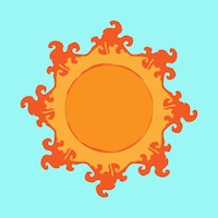 Sun icon. sun logo. sun vector flat design