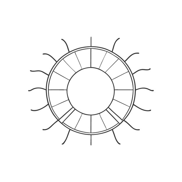 Икона солнца векторная иллюстрация