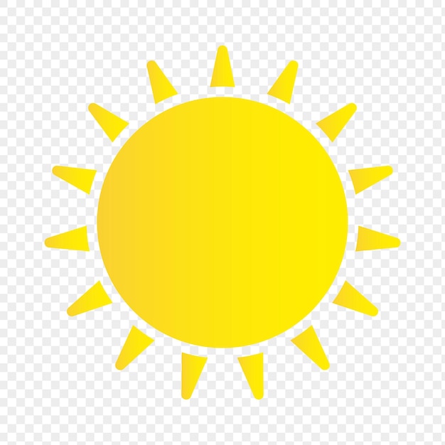 Sun icon Weather sun icon Yellow sun star Summer elements for design Vector illustration