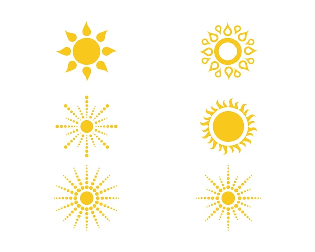 Sun illustration Logo Template