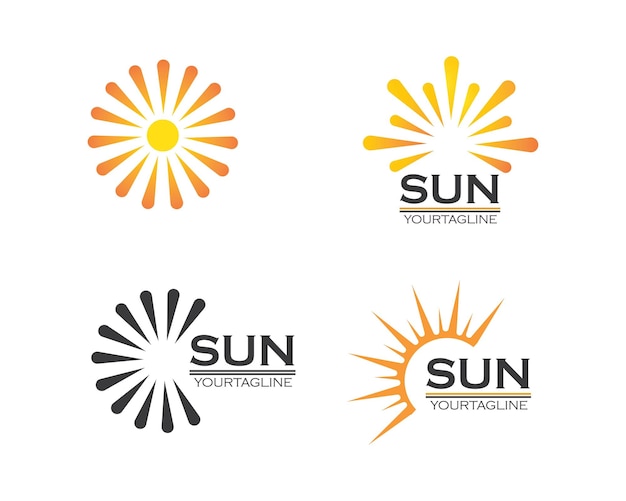 Sun ilustration logo vector icon template