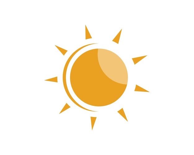 Sun ilustration logo vector icon template