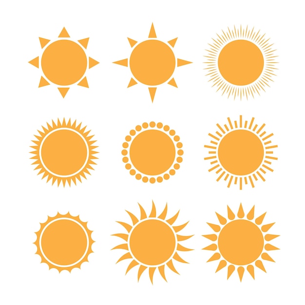 Vector sun images sun vector illustration sun icons