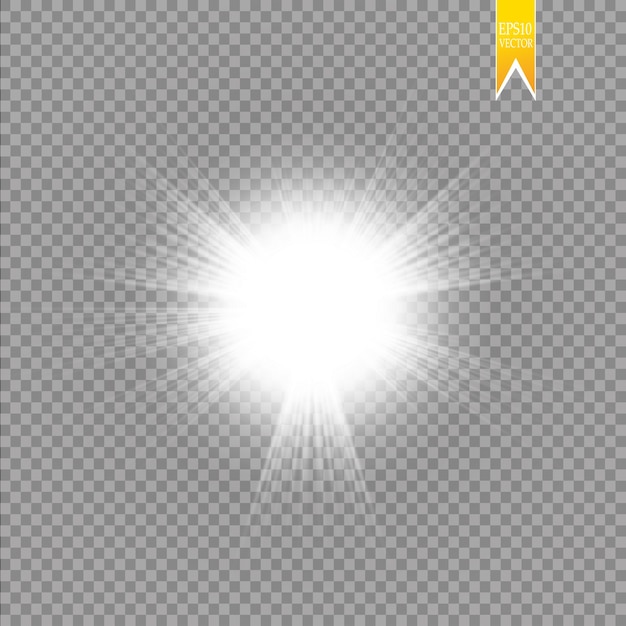 Sun isolated on transparent background