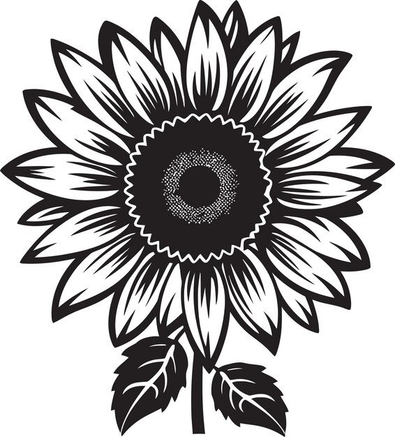 Vettore il sole bacia la bellezza l'emblema del girasole il fascino floreale l'icona del logo del girasolo