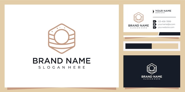 Sun land logo design inspiration with business card