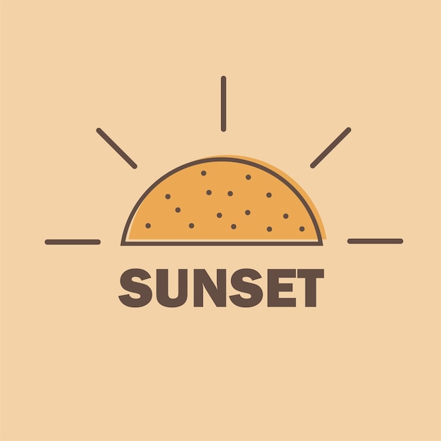 Sun line icon, outline vector sign, linear pictogram, sunset, Weather forecast symbol, logo illustration