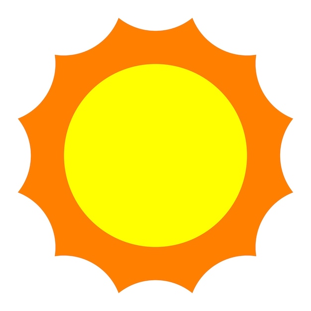 Vector sun line icon star light warmth moon ray heat sky summer day beach sunset energy ultraviolet vector icon for business and advertising