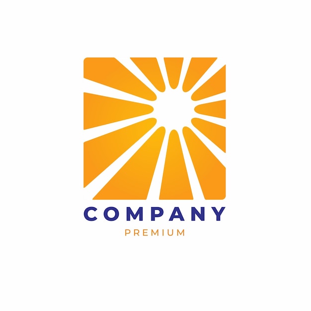 The sun logo company icon illustration