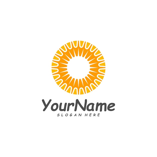 Vector sun logo design template creative sun logo vector simple icon symbol