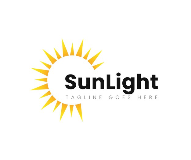 Шаблон дизайна логотипа Sun или шаблон векторной иконки логотипа Sun