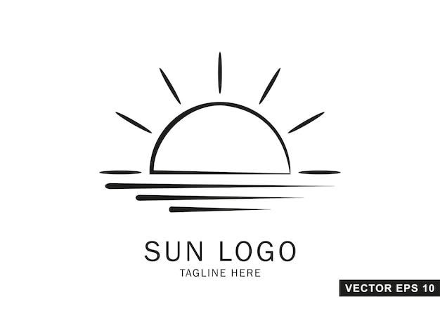 Sun logo design template