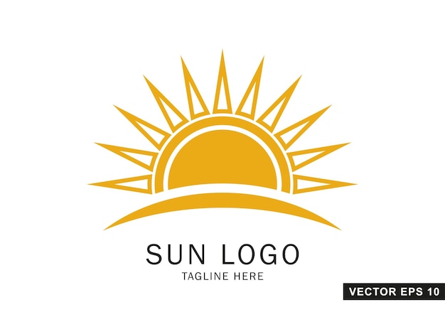 Sun logo design template