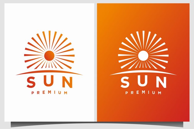 Sun logo design vector template