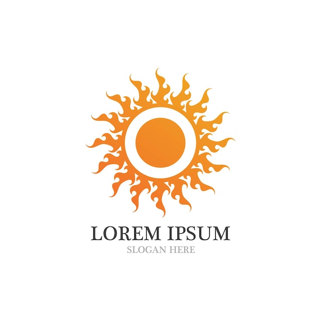 Sun  Logo and icon  Template design