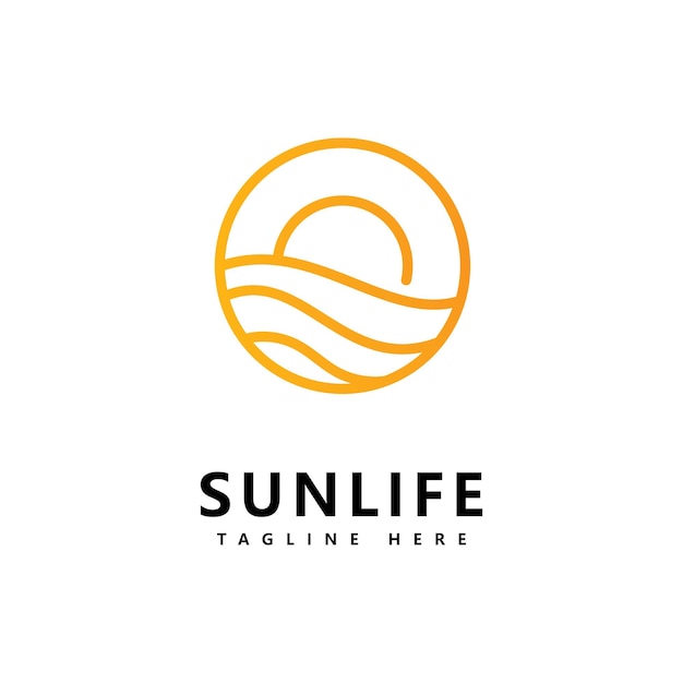 Sun logo icon vector design template