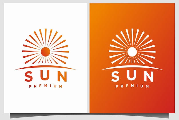 Sun logo ontwerp vector sjabloon