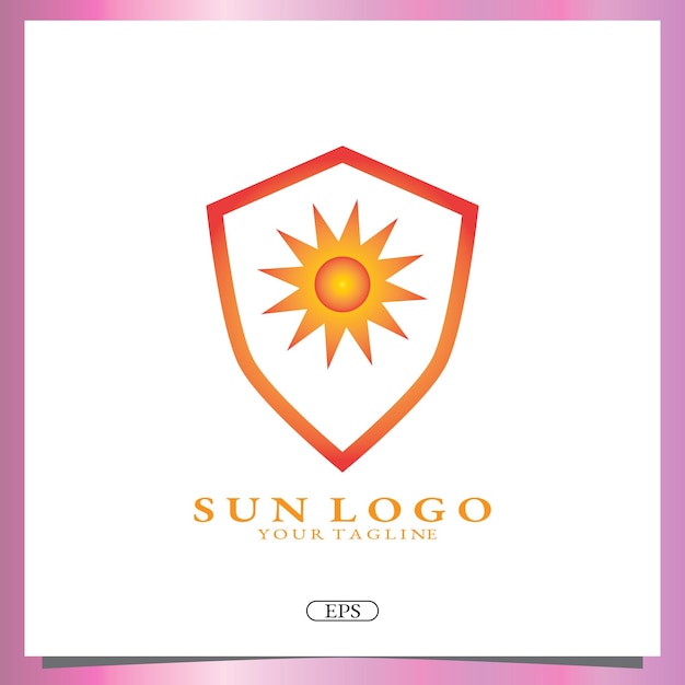 Sun logo premium elegant template vector eps 10