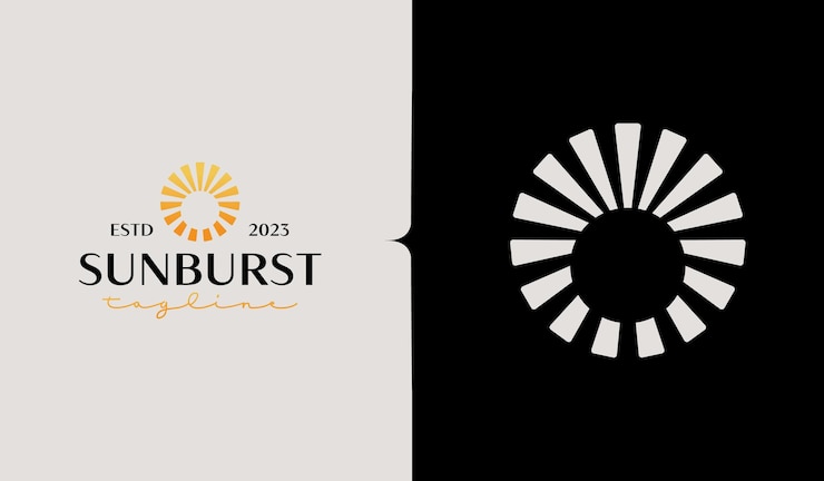 Sun Logo sjabloon Universeel creatief premium symbool Vector illustratie Creatief minimaal ontwerp sjabloon Symbool voor Corporate Business Identity