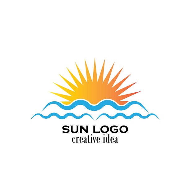 Vector sun logo and sun icon vector design template vector