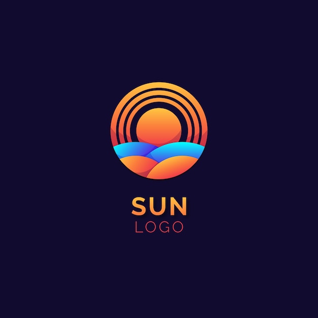 Vector sun logo template