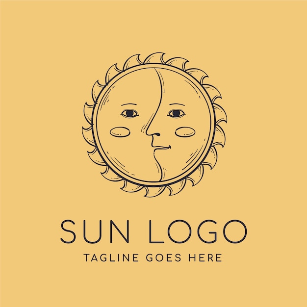 Modello di logo del sole