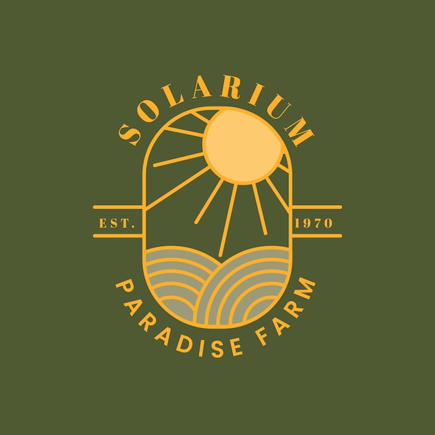 Vettore modello di logo del sole