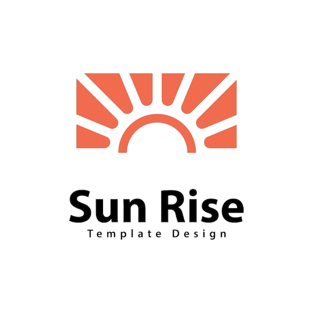 Vector sun logo vector design template