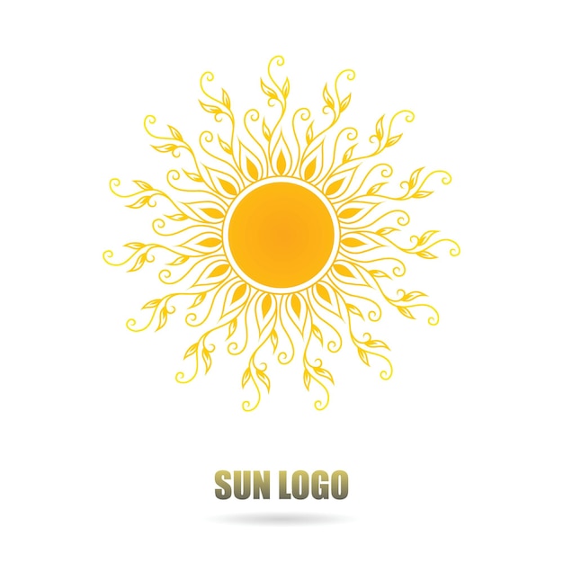 Vettore logo del sole illustrazione vettoriale