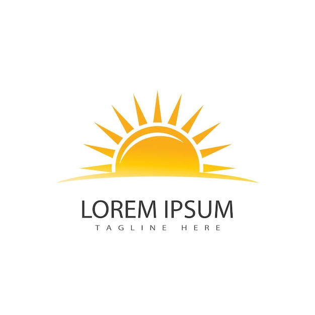 Sun logo vector template symbol design