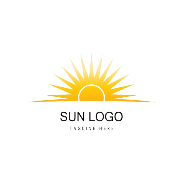 Sun logo vector template symbol design