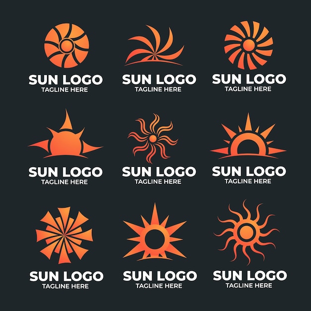 Vector sun modern logo