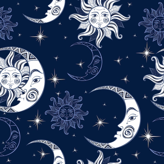 Sun and moon pattern.