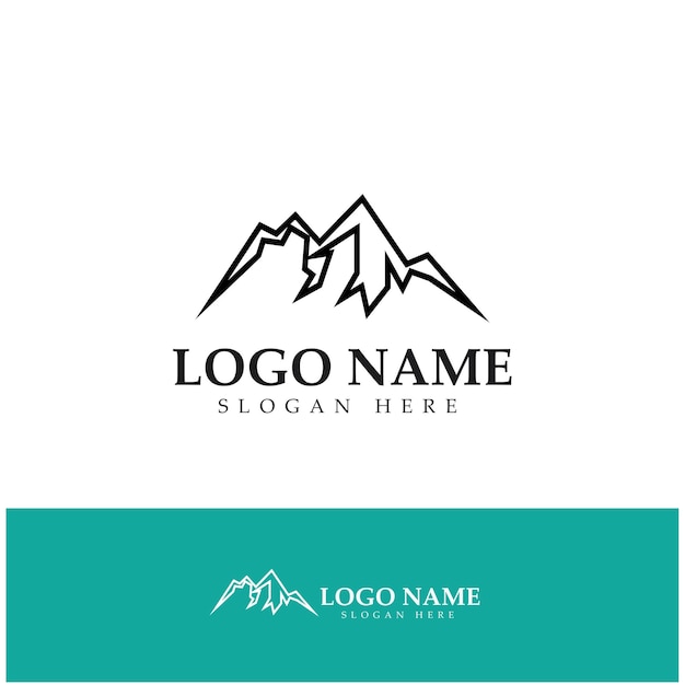 Sun Mountain Logo Icon Design Stock Illustratie