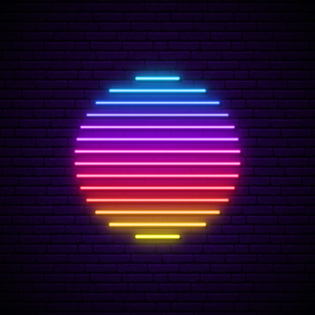 Sun neon sign.