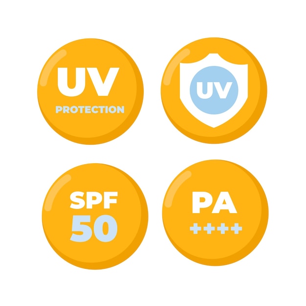 Vector sun protection icon vector design