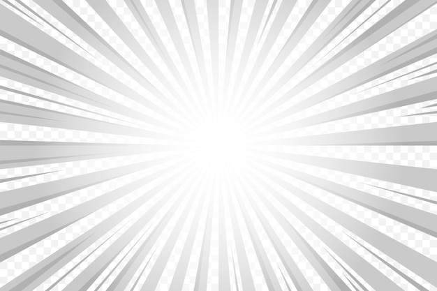 태양 광선 배경 흰색과 회색 방사형 추상 만화 패턴 폭발 추상 라인 배경
